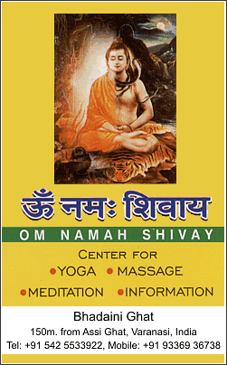 Om Namah Shivay: Centre for Yoga, Massage, Meditation and Information in Varanasi, India
